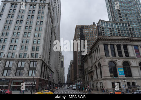 Chicago`s downtown and Millennium Park in late March Stock Photo